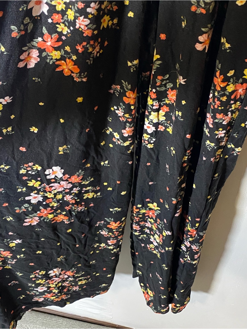 Floral Wide Leg Smocked Jumpsuit Cottagecore Boho Sleeveless Romper Medium - Picture 5 of 5